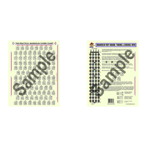 The 8 1/2” x 11” Notebook Size Practical Mandolin Chord and Fretboard Chart